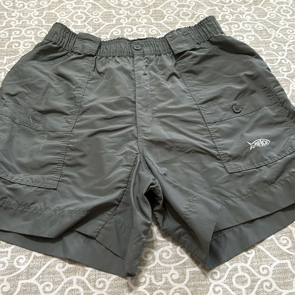 Mens aftco sz 32 cargo fishing boat shorts